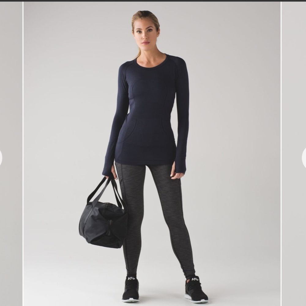 Lululemon- Sz 12- True/Midnight Navy- LS Swiftly Tech
